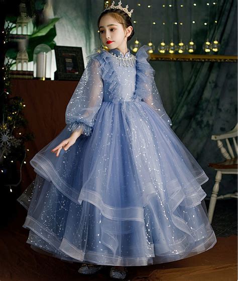 Cinderella Dress Blue Princess Dress Girls Special Occasion - Etsy UK