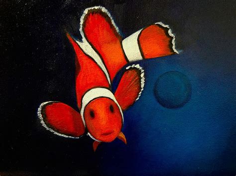 Funny Fish Painting by Alicia Hayes