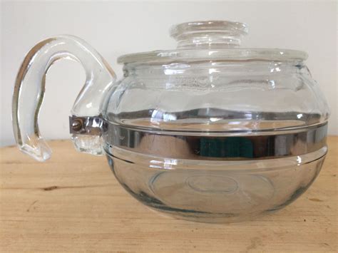 Vintage Pyrex Glass Flameware Tea Pot Kettle 6 Cup Coffee Stove Top ...