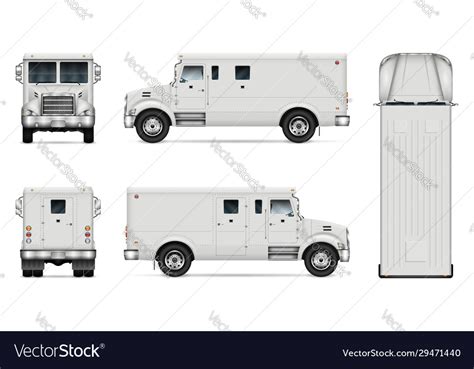 Armored truck mockup Royalty Free Vector Image