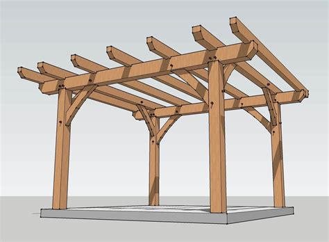 12×12 Pergola Plan - Timber Frame HQ