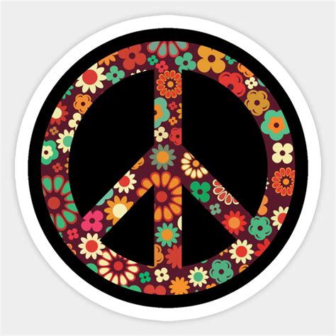 Peace Sign Love Hippie Costume 60s 70s - Peace Sign - Sticker | TeePublic