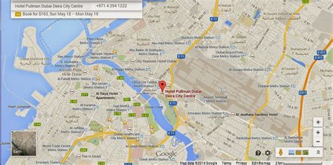 Pullman Dubai Deira City Wellness Center Location Map | UAE Dubai Metro ...