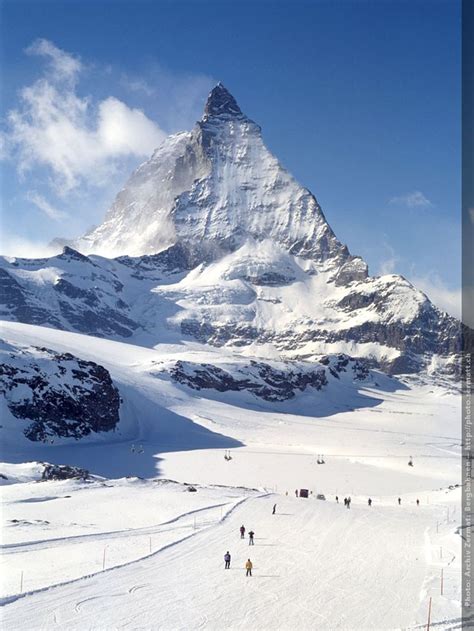 Matterhorn Zermatt Switzerland the skiing area around the matterhorn is ...