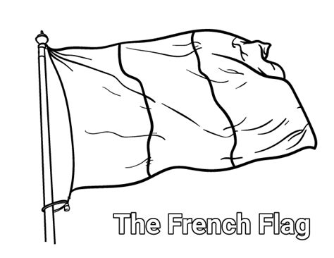 Printable French Flag Coloring Page