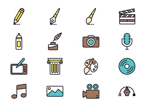 Art and Design Vector Icons