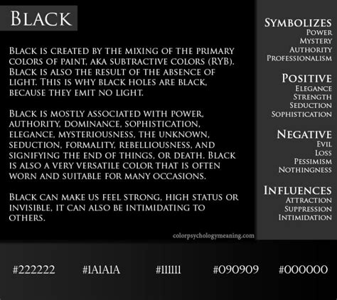 Meaning of Color Black - Symbolism, Psychology & Personality