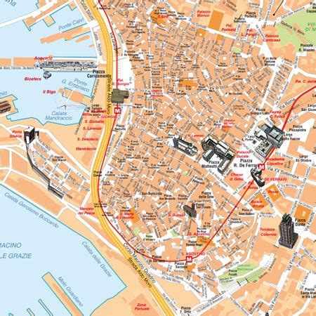 Mappa di Genova pdf vettoriale con monumenti 3D - ediMAP