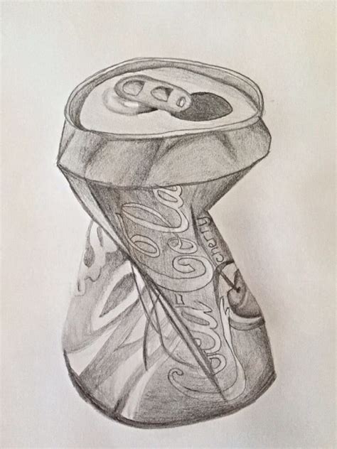 Crushed Soda Can Drawing