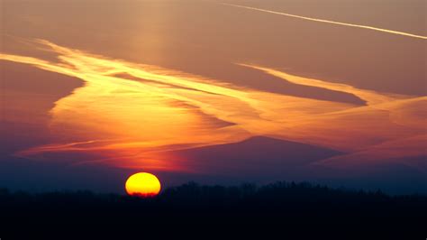 sunset, Cloud, Sky, Landscape, Forest