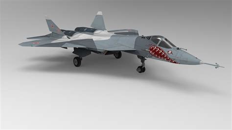 3D Sukhoi Su-57 Felon With Cockpit - TurboSquid 2109867