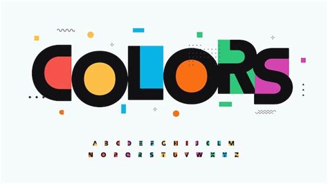 Premium Vector | Colors font alphabet letters modern logo typography ...