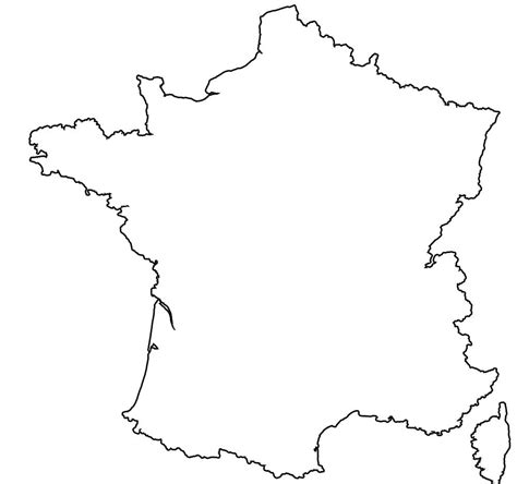 Contour Map of France | Educational Subjects | Geography