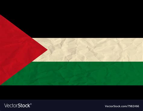 State of Palestine paper flag Royalty Free Vector Image