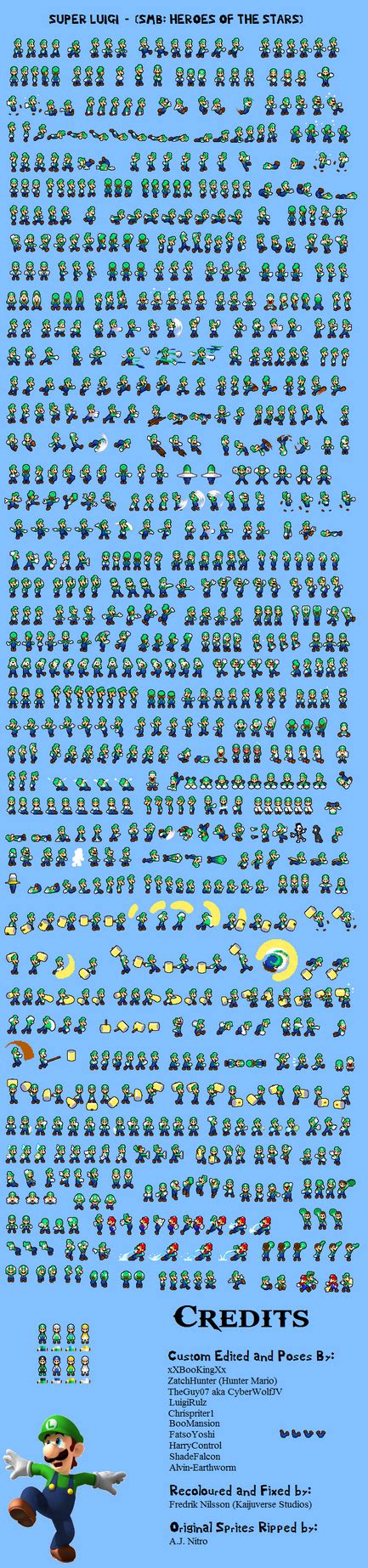 Luigi Sprite Sheet by HeiseiGoji91 on DeviantArt