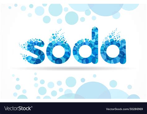 Soda water bubbles logo Royalty Free Vector Image