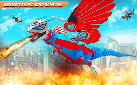 Flying Dino Transform Robot: Dinosaur Robot Games for Android - APK ...