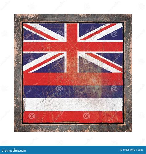 Old Hawaii flag stock illustration. Illustration of over - 110051446