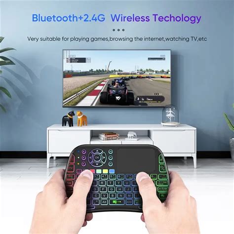 Buy M9 Bluetooth Mini Wireless Keyboard 7 Backlit 2.4G Air Mouse Remote ...