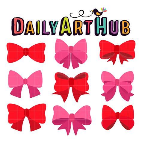 Hair Ribbon Clip Art Set – Daily Art Hub // Graphics, Alphabets & SVG