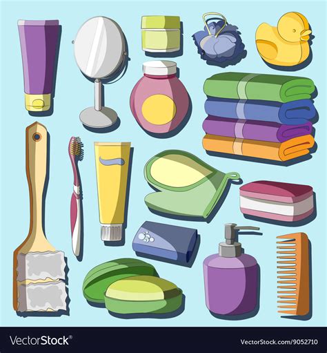 Set of Bath Accessories Royalty Free Vector Image