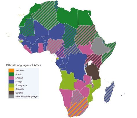 Map Of African Languages Languages Of Africa Africa Map Language Map ...