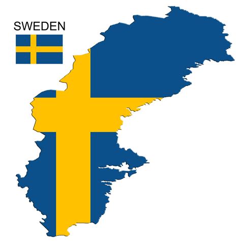 Sweden 1 Sweden Flag Map | Sweden flag, Flag, Swedish flag