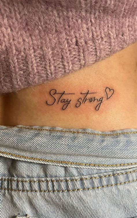 40 Meaningful Word Tattoos : Stay Strong I Take You | Wedding Readings ...