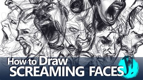 Person Screaming Drawing Easy ~ Screaming Face Sketch At Paintingvalley ...