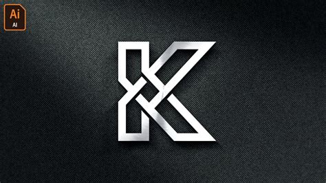 K letter logo design illustrator - YouTube