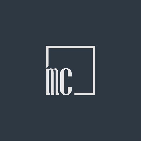 MC initial monogram logo with rectangle style dsign 13101992 Vector Art ...