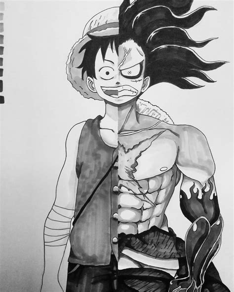 One Piece Luffy Gear 4 Drawing