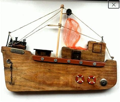 Wood Fishing Boat, Fishing Boat Wall Decor, Rustic Wood Fishing Boat ...