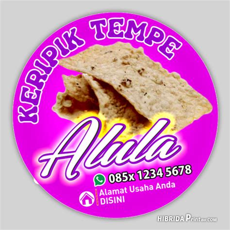 Stiker Label Keripik Tempe | Layanan Design dan Jasa Cetak Hibrida Print