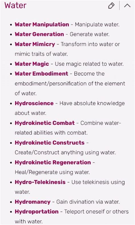 Abilities of powers water – Artofit