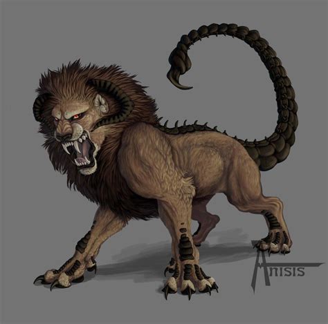 Maned manticore by Anisis on deviantART | Mythological animals ...