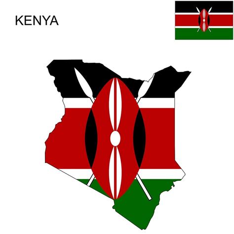 Kenya Flag Map and Meaning | Mappr