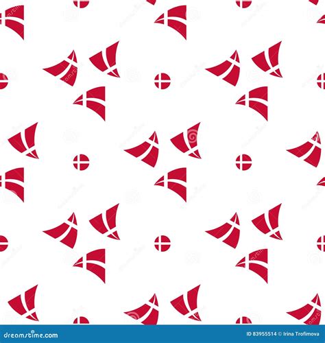 Danish Flag Seamless Pattern Stock Vector - Illustration of flying ...