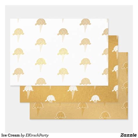 Ice Cream Foil Wrapping Paper Sheets | Zazzle.com | Wrapping paper ...