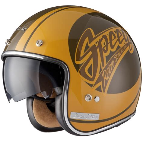 Black Jam Brown Gold Limited Edition Helmet Motorcycle Cafe Racer ...