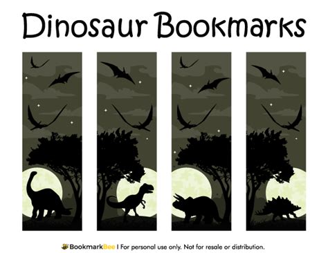 Amazing Dinosaur Bookmarks Free Printables Story Sequencing Cards