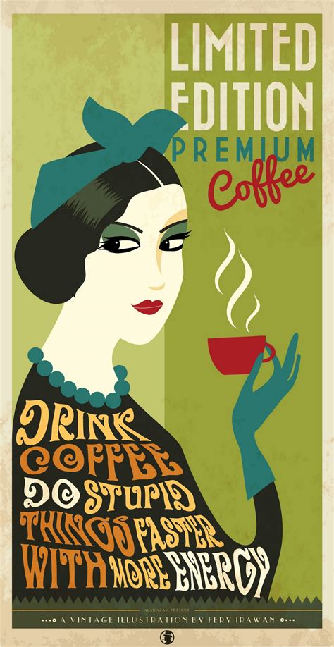 VINTAGE COFFEE POSTER on Pantone Canvas Gallery