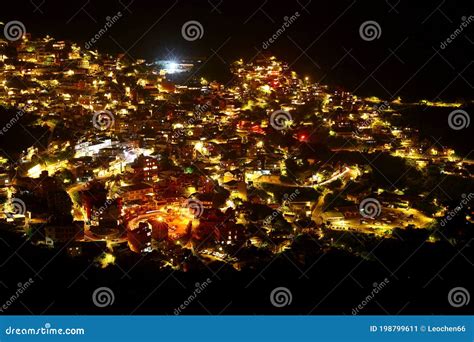 The Jiufen Old Street at Night in Taipei Taiwan, Stock Image - Image of ...