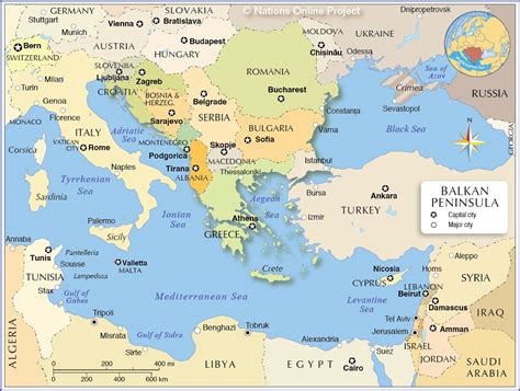 Political Map of the Balkan Peninsula - Nations Online Project