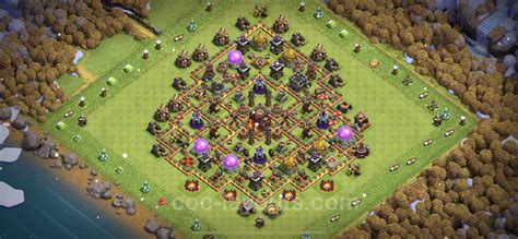 Farming Base TH10 with Link, Anti Everything, Hybrid - Clash of Clans ...