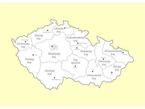 KONTROLNÍ MAPA ČESKÉ REPUBLIKY S POPISKY - Učení je radost