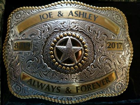 Custom Engraved Crumrine Belt Buckle - 3-1/4"x4-1/4" - Gass Horse ...