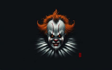 Download wallpaper 3840x2400 clown, face, creepy, minimal 4k wallaper ...