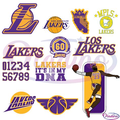 Lakers NBA Basketball Bundle Svg Digital File, Lakers Logo Svg