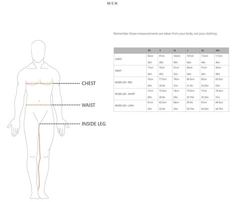 Montane Men's size chart – Fresh Air Junkie